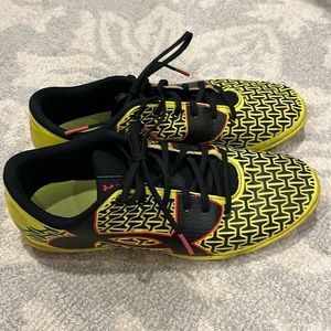 Under Armour indoor soccer shoes.